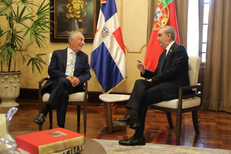 Abinader recibe a su homólogo de Portugal, Marcelo Rebelo De Sousa en visita oficial