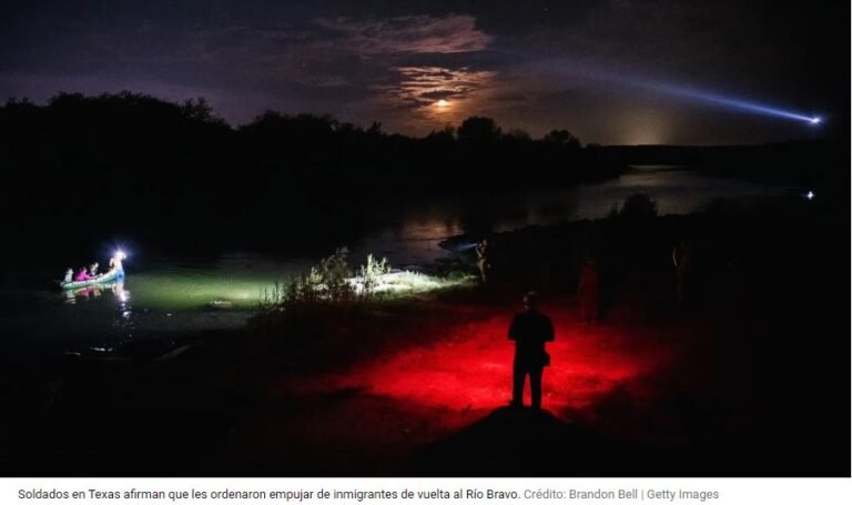 En Texas soldados empujar a inmigrantes al Río Grande: una madre y su hijo mueren
