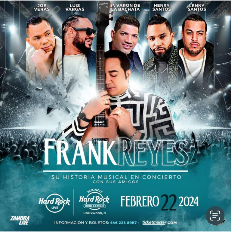 Bachatero Frank Reyes prepara musical en Hard Rock de Florida