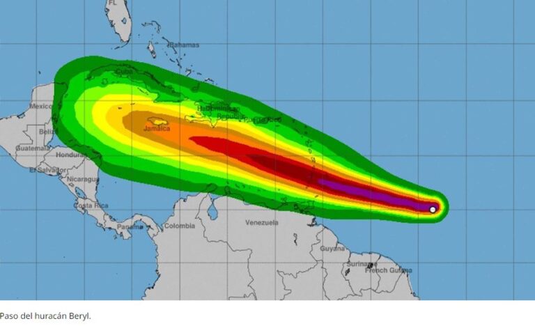 El huracán Beryl deja al menos un muerto en San Vicente y las Granadinas