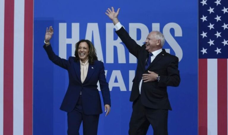 Harris y Walz pasarán su 1er día completo como compañeros de fórmula visitando Wisconsin y Michigan