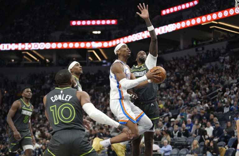 Thunder supera 130-123 a Timberwolves con 37 puntos de Gilgeous-Alexander