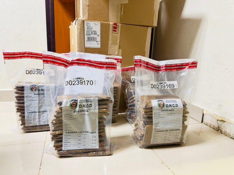 DNCD se incautaron 75 láminas presumiblemente cocaína camufladas en cajas de tabaco