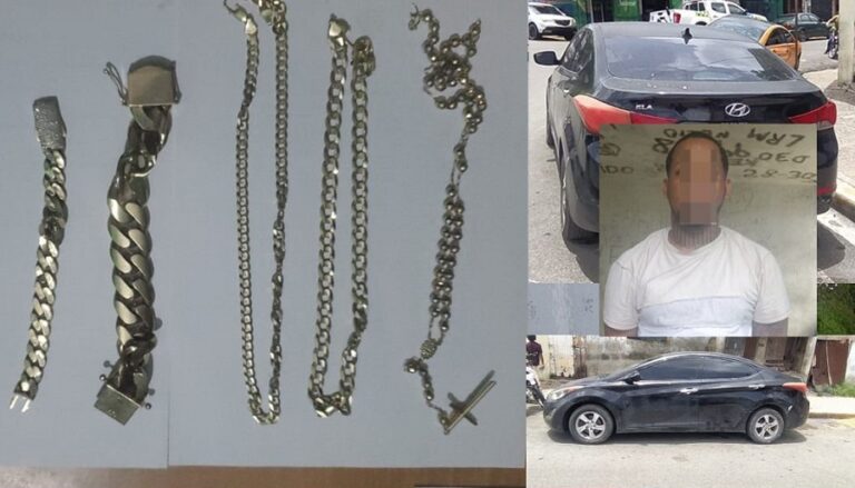 Apresan a uno, recuperan joyas robadas y persiguen a implicados en asalto armado en Haina, San Cristóbal