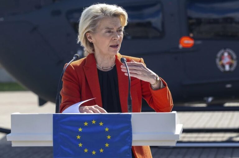 UE sospecha que Rusia interfirió con la navegación del avión de la presidenta de la Comisión Europea